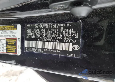 2009 Toyota Camry Base из США, поврежденный, VIN 4T1BE46K29U819183